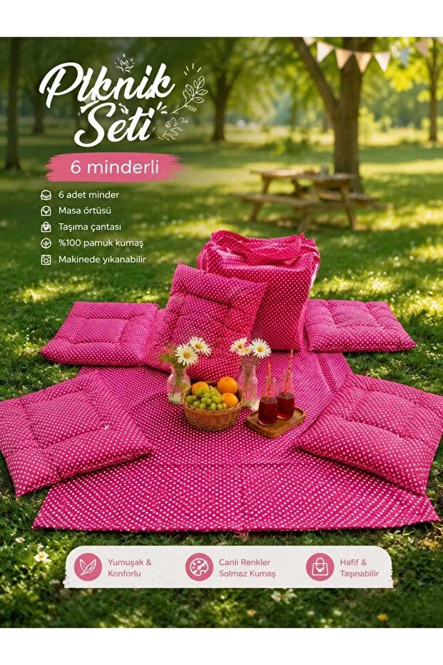 Çok Amaçlı Piknik Örtü Seti 4 Adet 50 x 50 Minder 150x180 Masa Örtüsü 45x45 Çanta Piknik Örtü Çok Amaçlı Piknik Örtü Seti 4 Adet 50 x 50 Minder 150x180 Masa Örtüsü 45x45 Çanta Piknik Örtü